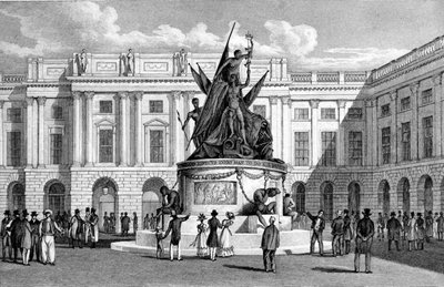 Exchange Buildings e Monumento a Nelson, Liverpool, inciso da Thomas Dixon da English School